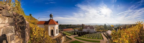 DEU Saxony Radebeul Wackerbarth Castle or Wackerbarths Ruh' is a baroque castle surrounded by