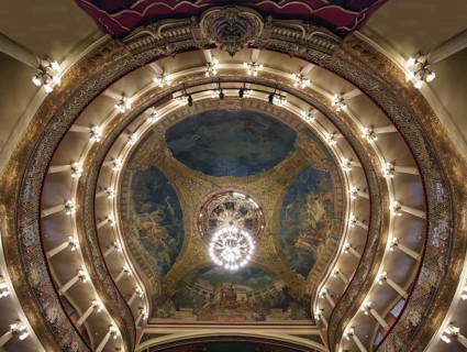 Belle Epoque Amazon Theatre, Concert Hall ceiling, Manaus, Amazonia State, Brazil, South America