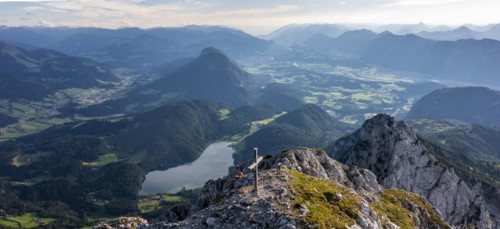 Summit of the Schaffauer, Hintersteiner See at Wilder Kaiser, Tyrol, Austria, Europe