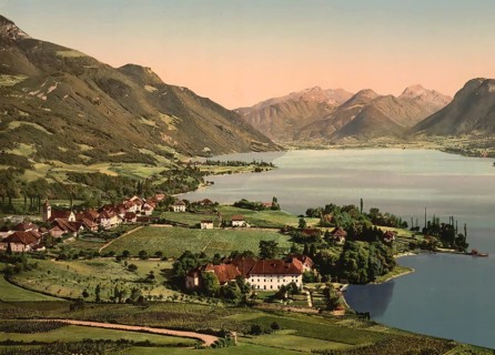 Talloires near Annecy, Auvergne-Rhone-Alpes region, France, c. 1890, Historical, digitally enhanced