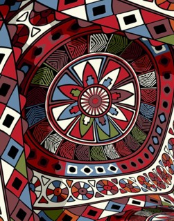 Tribal art background composition, vector illustration