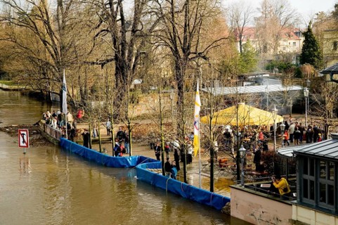 Elbe spring flood at Schillergarten