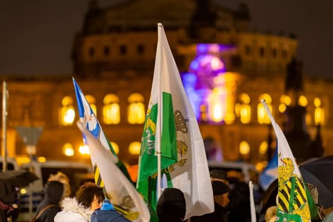 Demo of right-wing forces in Dresden