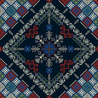 Traditional Latvian embroidery seamless pattern, vector illustration