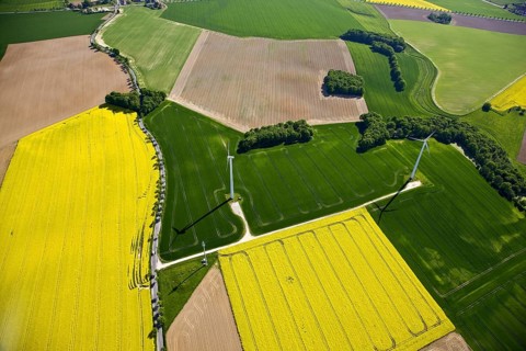 Aerial photo field
