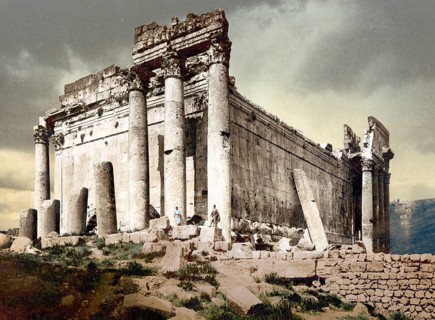 Der Jupitertempel, Baalbek, Heiliges Land, Libanon, ca. 1890, Historic, digitally restored