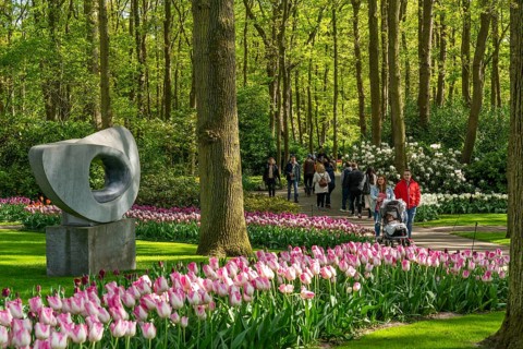 The Keukenhof, gardens, amusement park, spring park, spring flower show, near Lisse, South Holland,