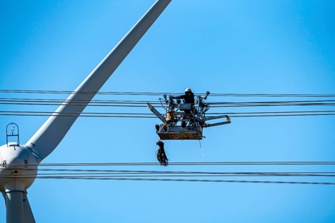 Construction of a new line route, 380 KV extra-high voltage line between Osterath and Gohr, near