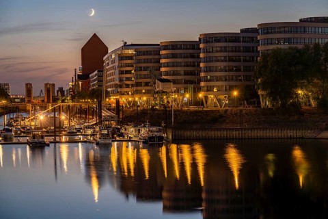 The Inner Harbour, Duisburg, Tower of the North Rhine-Westphalia State Archive, North