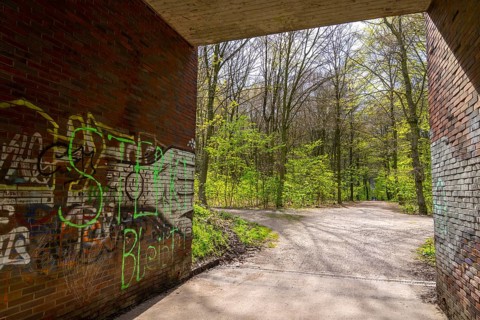 The Sterkrader Wald in Oberhausen, at the Oberhausen motorway junction, where the A2/A3A/A516 meet,