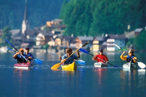 Kayaking, Hallstatt am See, Upper Austria