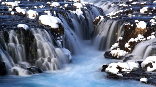 Iceland, Europe, Bruarfoss, waterfall, bridge waterfall, Europe