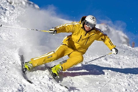 Freeriding in the snow, Salzburg, Austria, Europe