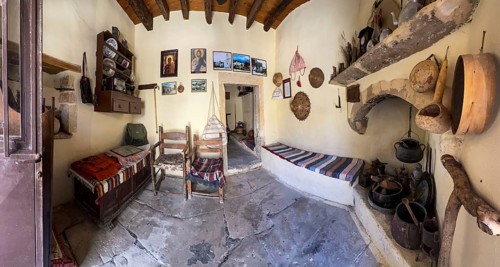 For visitors of Odigitria Monastery open furnished traditionally furnished historic monk's cell