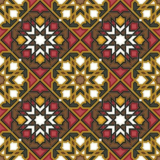 Islamic geometric seamless vector pattern