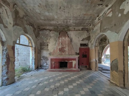 Ruined arcade building, Eleousa, Lost Place, Rhodes, Greece, Europe