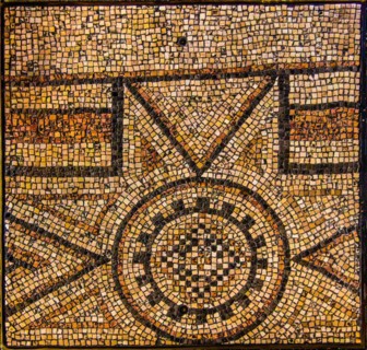 Mosaic floor, San Giusto Cathedral, Colle di San Giusto, Trieste, harbour town on the Adriatic,