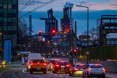Duisburg-Bruckhausen steel site, ThyssenKrupp Steel, blast furnaces 8 and 9, on