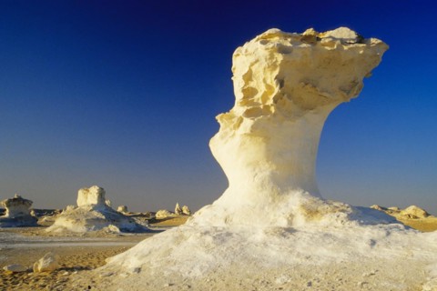 Rock formation in the White Desert, Egypt, White Desert, Egypt, Africa