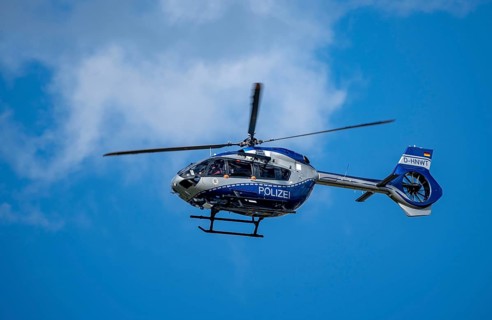 Police helicopter of the North Rhine-Westphalia police aviation squadron, D-HNWT, Hummel-3, Airbus