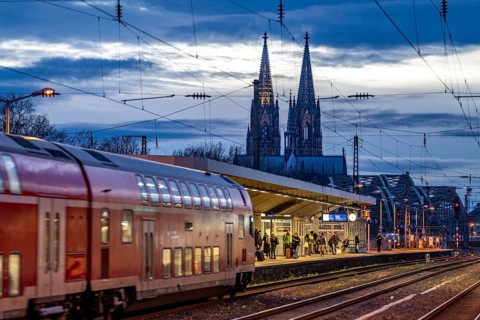 Cologne Trade Fair Centre/Deutz, Platform, Cologne Cathedral, Cologne, North Rhine-Westphalia,