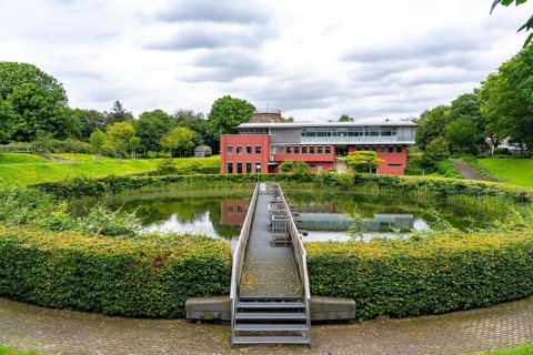 Emscher sewage treatment park, former LÃ¤ppkes Mühlenbach sewage treatment plant, now a park and