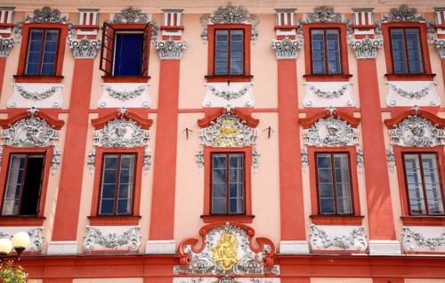 Former Jewish merchant's house on the market square in Cheb, Cheb, Egerland, Czech Republic, Czech
