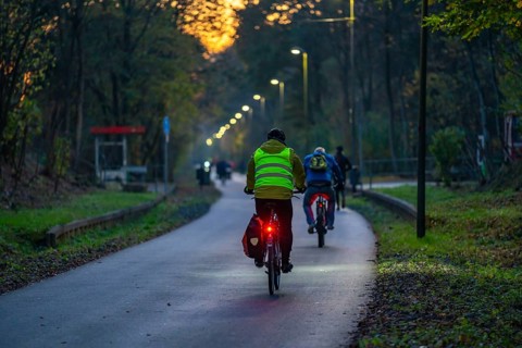 The Nordbahntrasse, a cycle path, footpath, on a former 22 km long railway line, along the