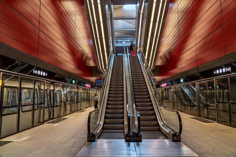 The metro, underground, light rail, in Copenhagen, 4 lines have been crossing the city since 2002,