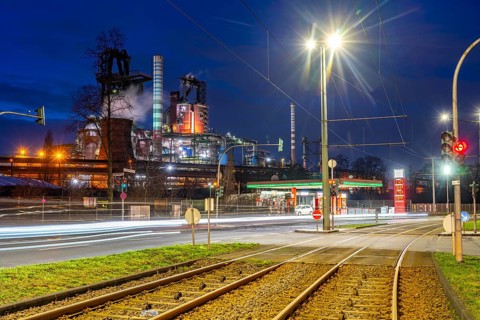 Duisburg-Bruckhausen steel site, ThyssenKrupp Steel, blast furnaces 8 and 9, on