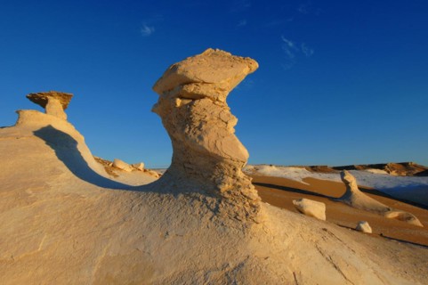 Egypt, White Desert, bizarre sandstone cliffs, Middle East, Africa