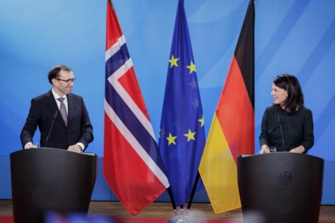 Espen Barth Eide, Minister of Foreign Affairs of the Kingdom of Norway, and Annalena BÃ¤rbock