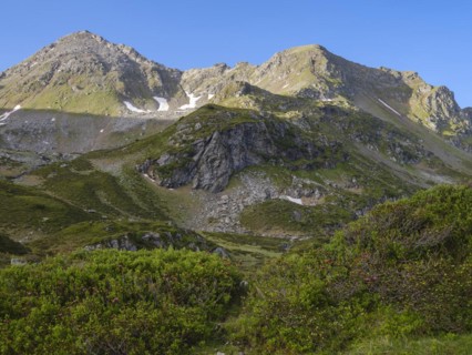 Hike to Giglachsee, Almrausch, blue sky, mountain landscape, Schladminger Tauern, Schladming,