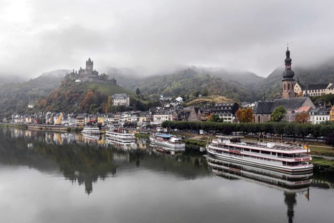 Fog in Cochem on the Moselle, Reichsburg, 01.10.2020