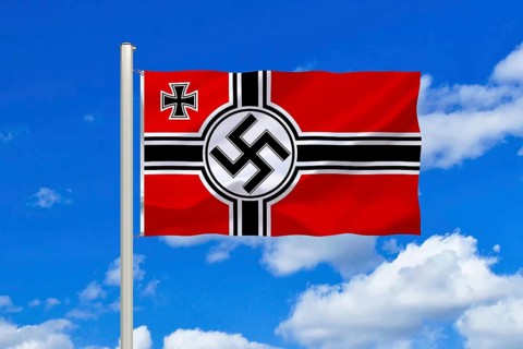 The historical flag of the German Reich, war flag from 1938, 1945, Studio