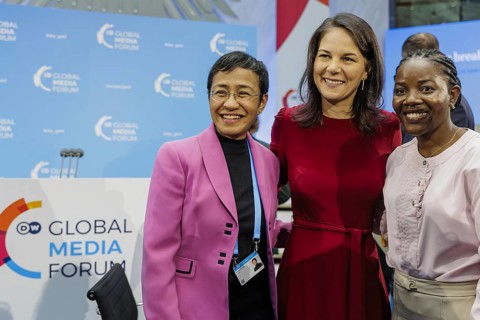 Annalena BÃ¤rbock (Alliance 90/The Greens), Federal Foreign Minister meets Maria Ressa and Culton