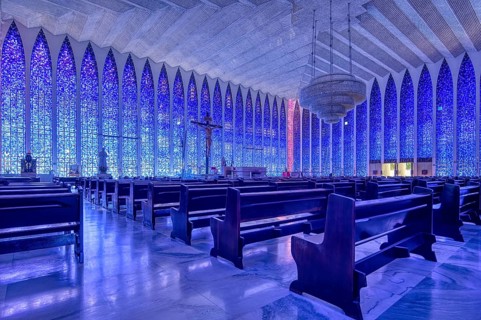 Don Bosco Church, designed by Carlos Alberto Naves, World Heritage Site, Brasilia, Federal