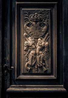 Historic inlays on the doors of the German Historical Museum, Berlin, Germany, Europe