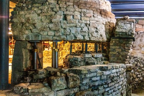 Archaeological excavations from early Christian and Roman times, Basilica Paleocristiana under the