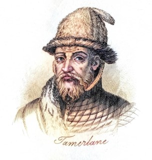 Tamerlane, 1336-1405, also known as Temur, Taimur, Timur Lenk, Timur i Leng, Tamburlaine, or