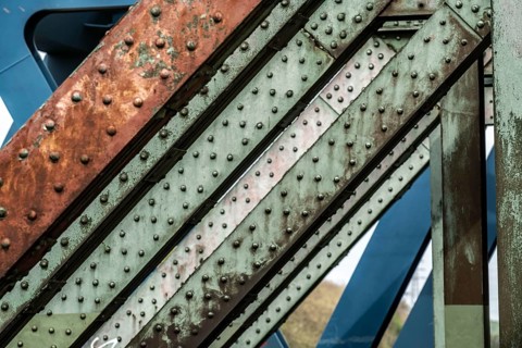 Railway bridges over the Rhine-Herne Canal near Oberhausen, for passenger and freight transport,