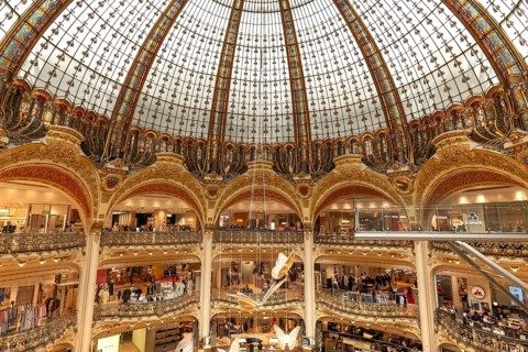 Dome, Art Nouveau, Galeries Lafayette department stores', Paris, Île-de-France, France, Europe