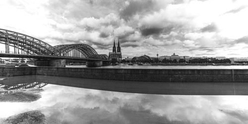 Hohenzollern Bridge, Cologne Cathedral, Central Station and Musical Dome, Cologne, North