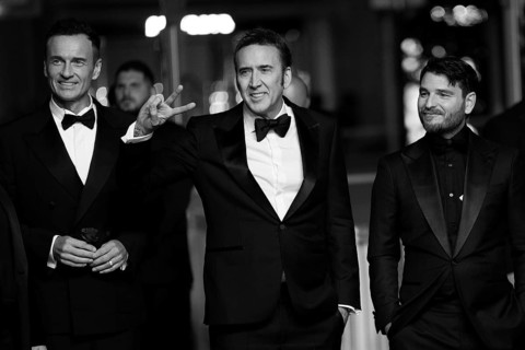 Cannes, France, 17.5.2024: Julian McMahon, Nicolas Cage and Justin Rosniak at the premiere of The