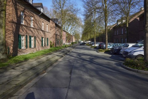 WallstraÃŸe housing estate with former workers' houses of the Nordstern colliery in Gelsenkirchen,