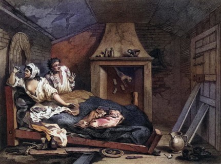 Industry and Idleness The idle prentice returned from sea and in a garret with a prostitute From