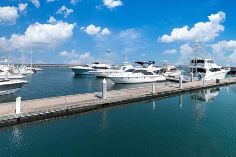 Mexico, marina and yacht club in Veracruz Heroica on the Gulf of Mexico, Central America