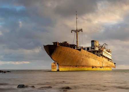 Shipwreck, The Telamon, A stranded ship on Lanzarote, Shipwreck