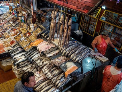 Fish market, Mercado Angelmo, Puerto Montt, Chile, South America