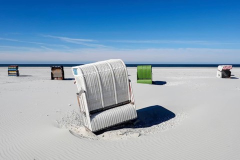 Beach coasts on the island of Amrum, Norddorf, 15.06.2020